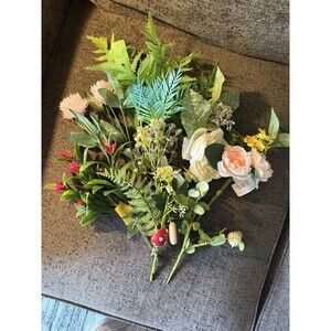 Bulk Lot Of Artificial Flowers Tropicals  Decorating 10 Stems & Garland Michaels